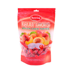 KRAVING FRUIT DROP PEACH CHEW TOFFEE 250GM Default Title - MamasJan Grocery Food