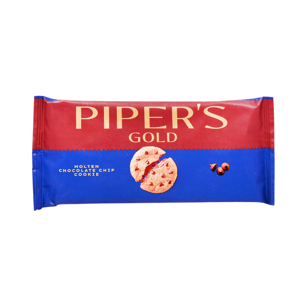 PIPERS GOLD BISCUIT MOLTEN CHOCOLATE CHIP HALF ROLL 46.8 GM Default Title - MamasJan GroceryFoods