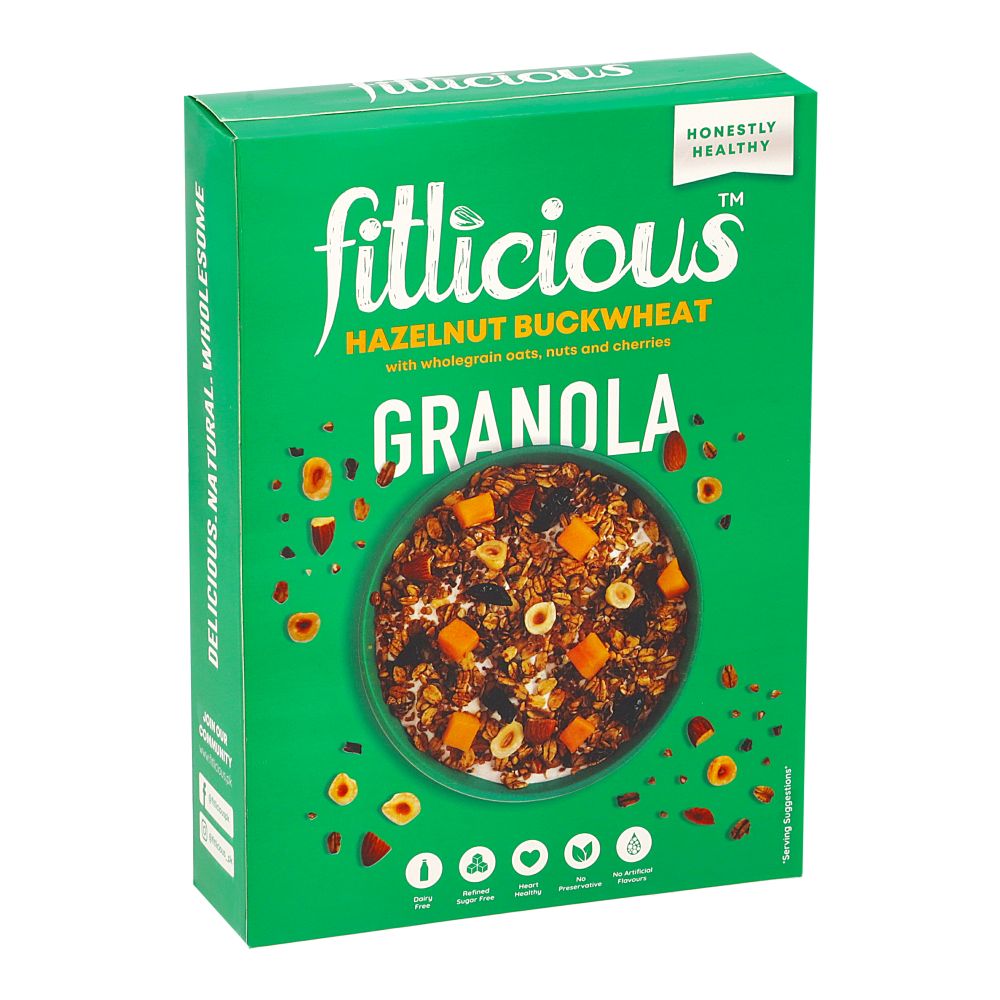 FITLICIOUS HAZELNUT CHERRY GRANOLA 300 GM Default Title - MamasJan Grocery Food