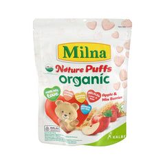 MILNA NATURE PUFFS ORGANIC APPLE & MIX BERRIES 15 GM Default Title - MamasJan Baby Maternity Care