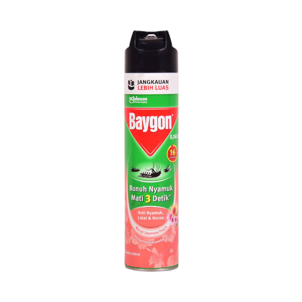 BAYGON INSECT KILLER WANGI JAPANESE PEACH 600 ML Default Title - MamasJan Grocery Nonfood