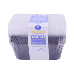 HOUSE & CO DISP RECT. CONTAINER BLACK 1000ML 10PCS Default Title - MamasJan Grocery Nonfood