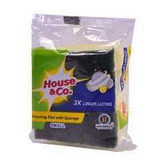 HOUSE&CO. SCOURING PAD WITH SPONGE SMALL 1PCS Default Title - MamasJan Grocery Nonfood