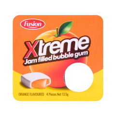 FUSION XTREME JAM FILLED BUBBLE GUM ORANGE FLAVOUR 13.5G Default Title - MamasJan Grocery