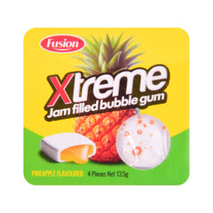 FUSION XTREME JAM FILLED BUBBLE GUM PINEAPPLE FLAVOUR 13.5G Default Title - MamasJan Grocery