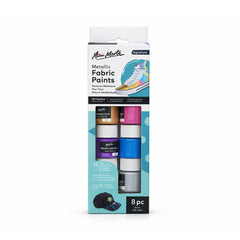 PMHS0083 MONT MARTE METALLIC FABRIC PAINT 8PCS Default Title - MamasJan Toys