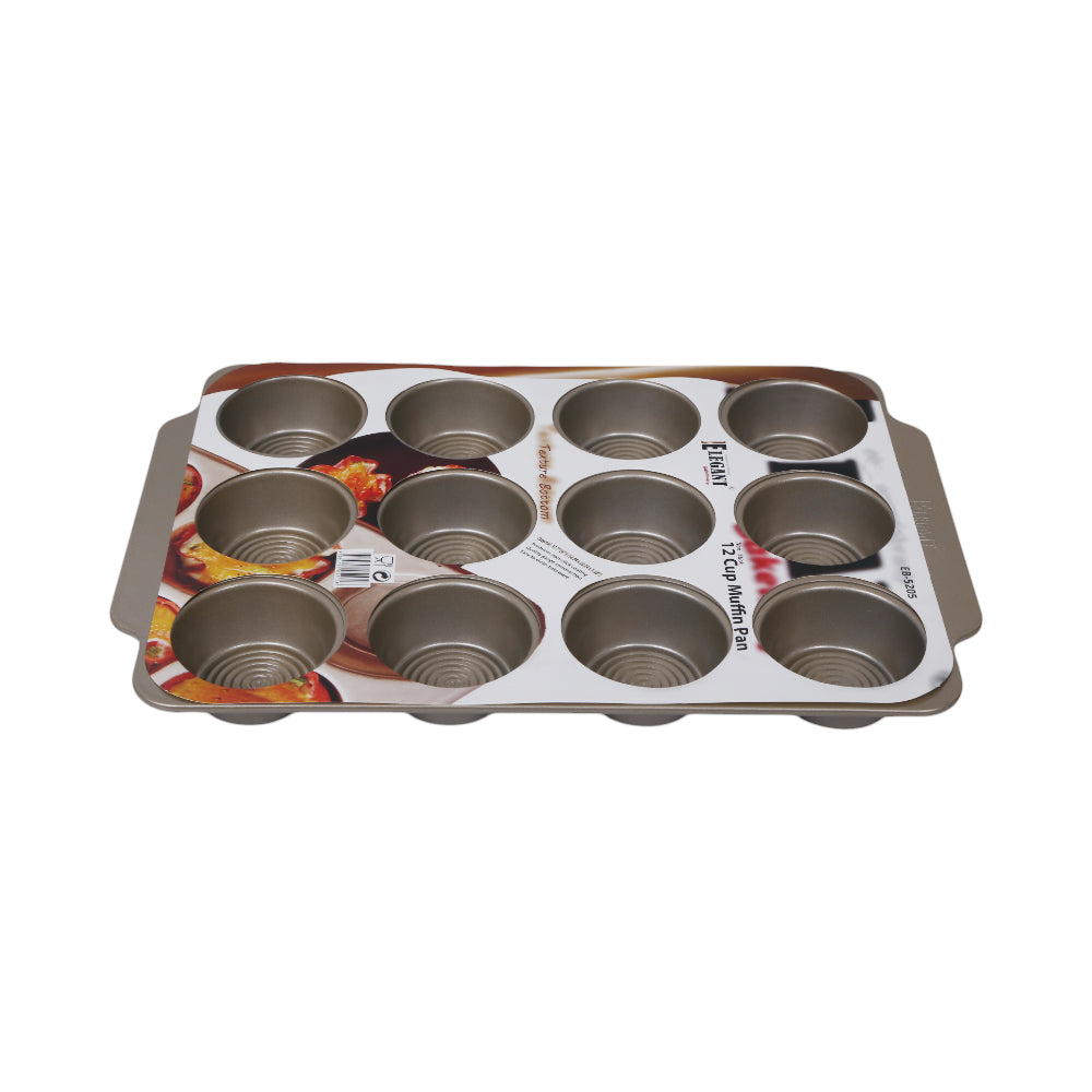 MUFFIN PAN 12 CUP ELEGANT EB5205 Default Title - MamasJan Crockery