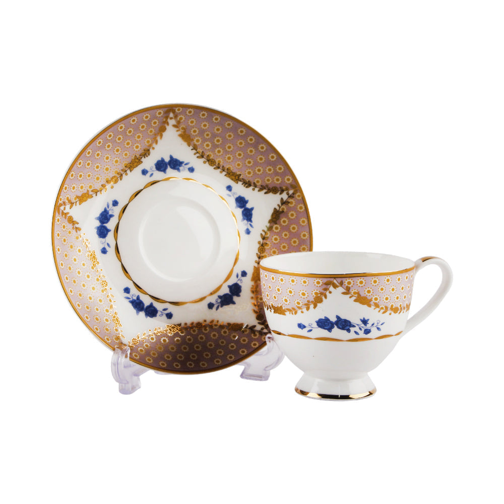CUP & SAUCER SET ROYAL BISTRO 12PC 12-SO1-903G-P BASIC Default Title - MamasJan Crockery