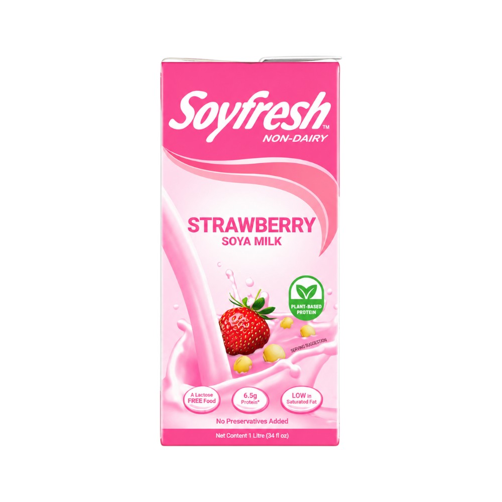 SOY FRESH SOYA MILK STRAWBERRY 1 LTR Default Title - MamasJan GroceryFoods