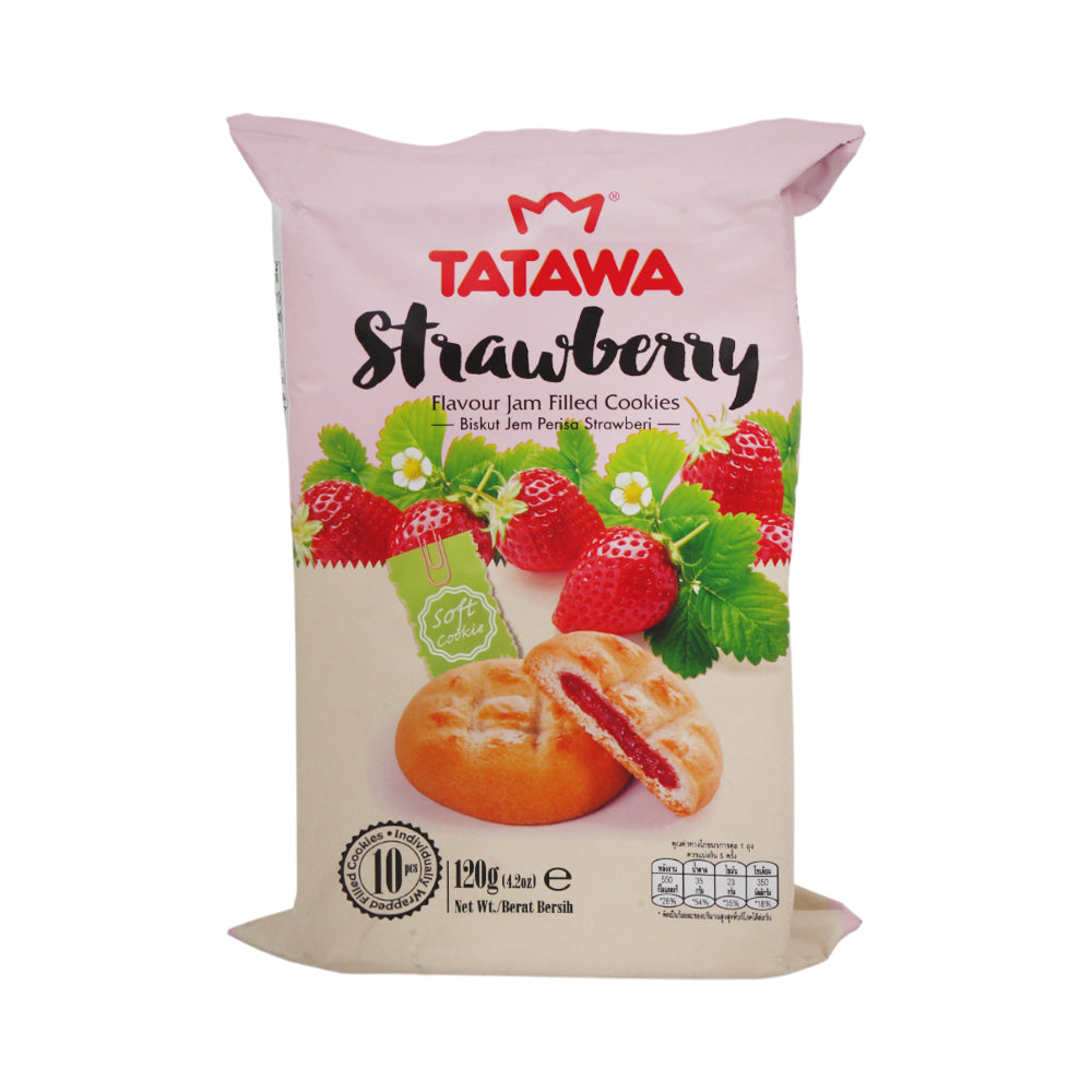 TATAWA COOKIE STRAWBERRY JAM FILLED 120 GM Default Title - MamasJan Grocery Food