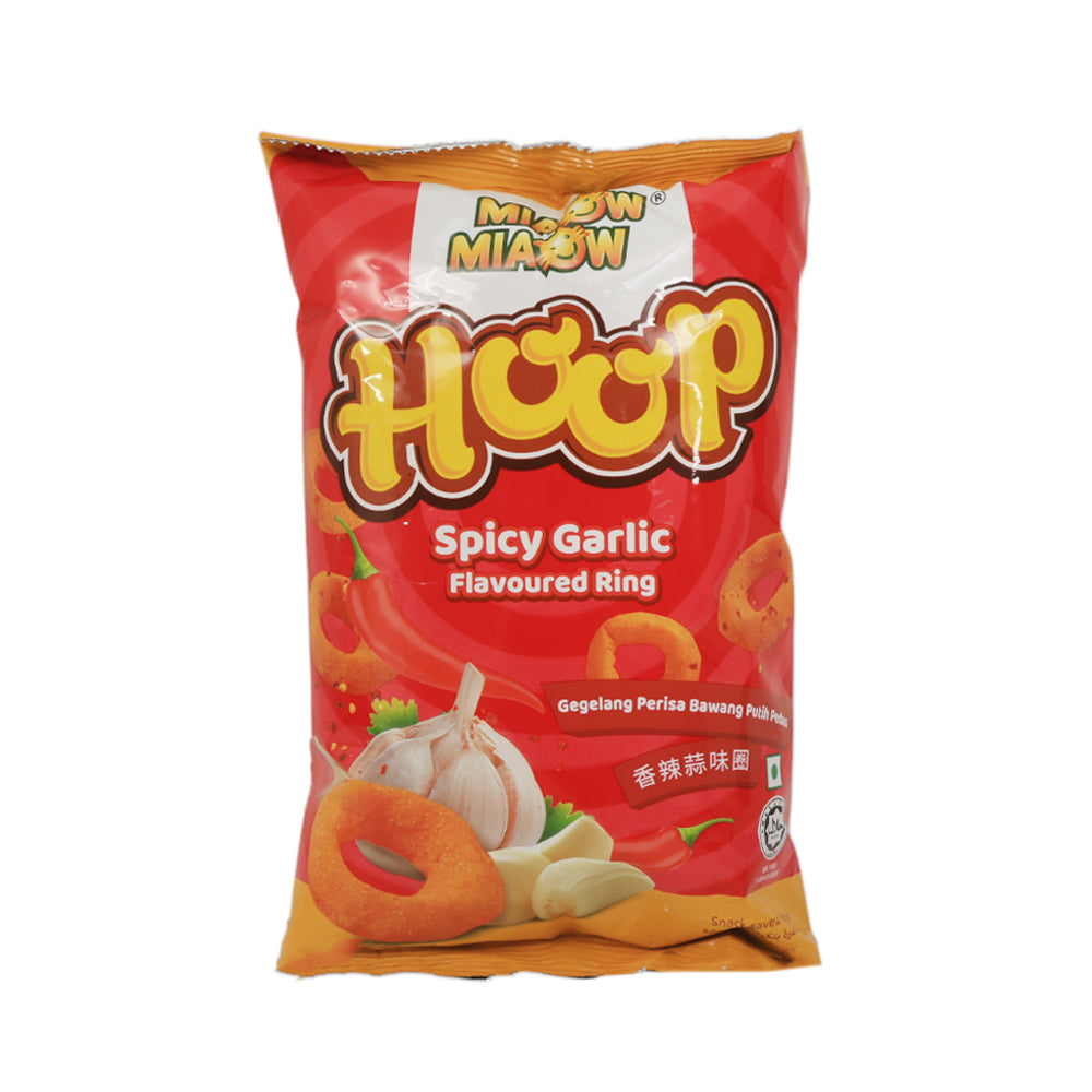 MIAOW MIAOW CHIPS HOOP SPICY GARLIC RING 50 GM Default Title - MamasJan GroceryFoods