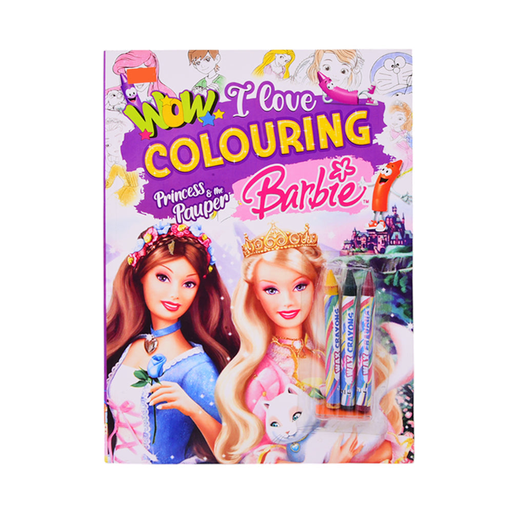 889 WOW I LOVE COLORING BARBIE COLORING BOOK A.M Default Title - MamasJan Toys