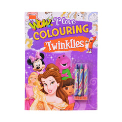 487 TWINKLIES COLORING BOOK WITH 3PC CRYON COLOR A.M Default Title - MamasJan Toys