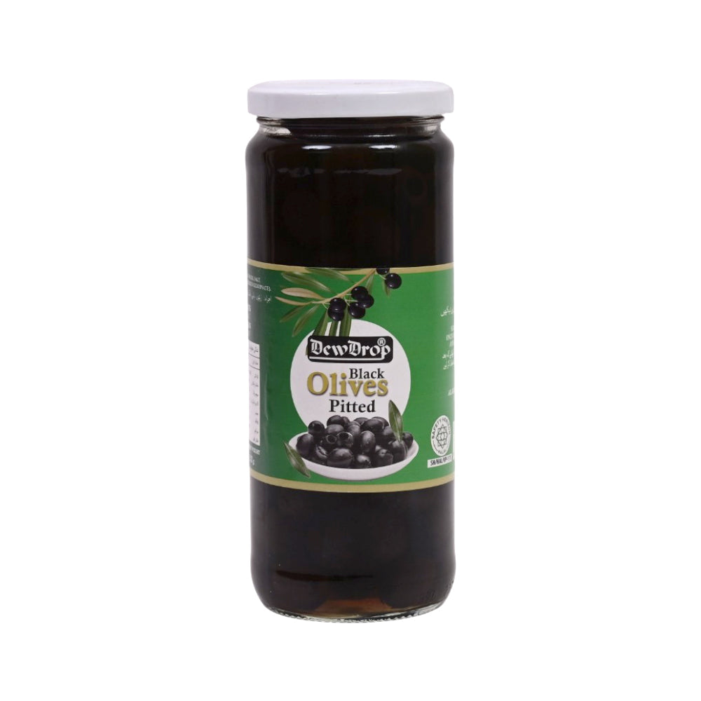 DEW DROP OLIVES BLACK PITTED 430 GM Default Title - MamasJan Grocery Food
