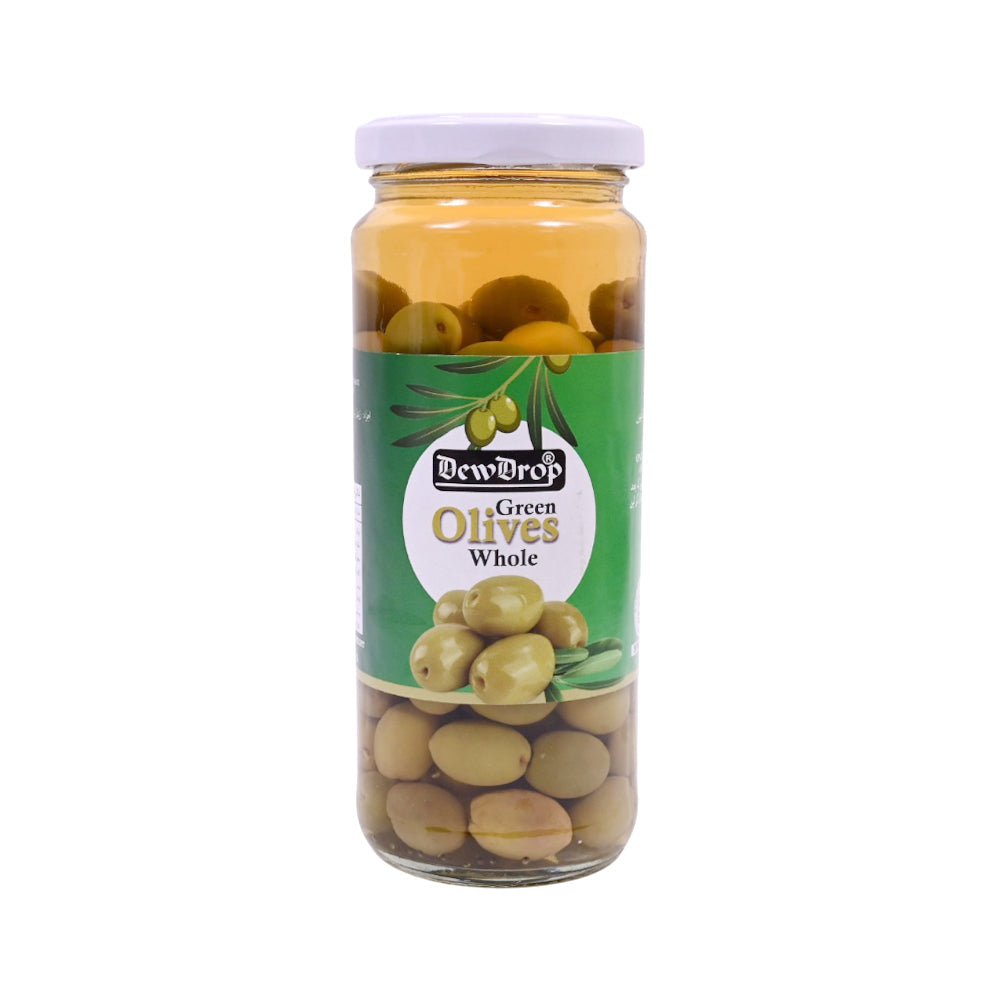 DEW DROP OLIVES GREEN WHOLE 340 GM Default Title - MamasJan Grocery Food