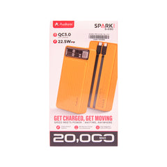 AUDIONIC POWERBANK SPARK PRO S-230 YELLOW 20000 MAH Default Title - MamasJan Gift counter