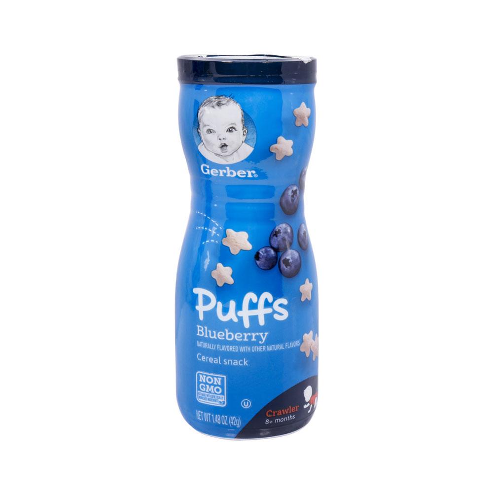 GERBER PUFFS CEREAL SNACK BLUEBERRY 42 GM Default Title - MamasJan GroceryFoods