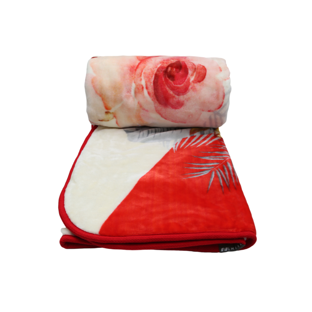 Mora Blanket Gold 220X240 White & Red - MamasJan s
