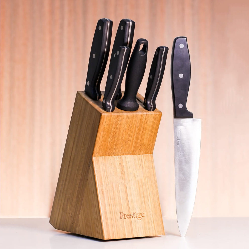 KNIFE BLOCK SET 7PC PRESTIGE PR56022N SET Default Title - MamasJan Crockery