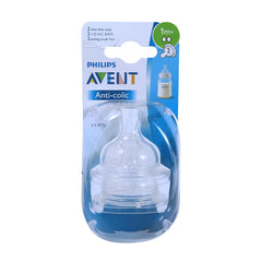 PHILIPS AVENT TEATS FLOW 2 SLOW 1M+ 2PC SCF632/27 Default Title - MamasJan Grocery Nonfood