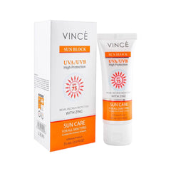 VINCE SUNBLOCK EXTRA SUN PROTECTION & SUN CARE SPF75 75 ML Default Title - MamasJan skincare