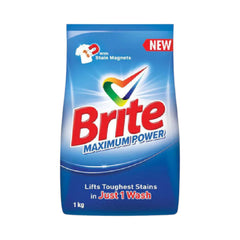 BRITE WASHING POWDER MAXIMUM POWER 1 KG Default Title - MamasJan Grocery Nonfood