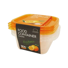 E.Z LOCK RECT CONTAINER 3PC HLE130S 1150 ML Default Title - MamasJan Grocery Nonfood