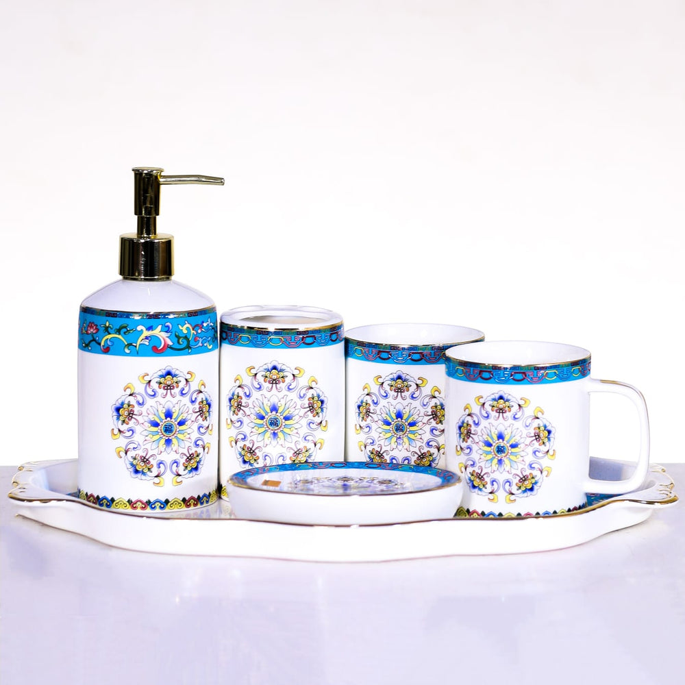 Bathroom Set 6Pc Royal Bistro Jdc013-656B-6 Default Title - MamasJan Decoration