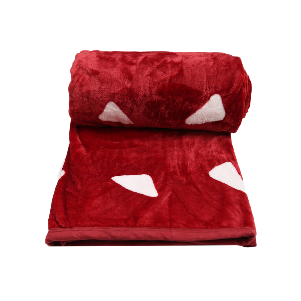 Fleece Blanket Ir C21-22 Red With White Dots - MamasJan s