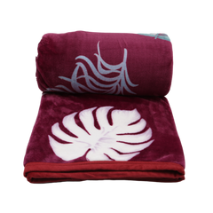 FLEECE BLANKET IR C21-22 Reddish With White - MamasJan s