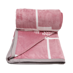 FLEECE BLANKET IR C21-22 Pink With Lines - MamasJan s