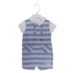 BOYS S/S 2PC ROMPER JR-11-12 MS-20 0-3M Default Title - MamasJan KidsWear