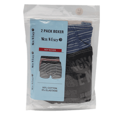 BOYS BOXER 2PC PACK NICE & EASY 3-4 YEAR HC-032 Default Title - MamasJan KidsWear