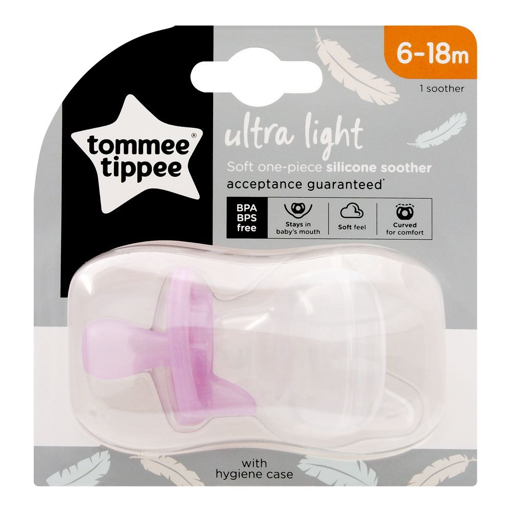 TOMMEE TIPPEE SILICONE SOOTHER ULTRA LIGHT 6-18M 433451/38 Default Title - MamasJan Grocery Nonfood