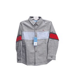 BOYS L/S CASUAL SHIRT L8711 MW-20 5-6 YEAR Default Title - MamasJan KidsWear