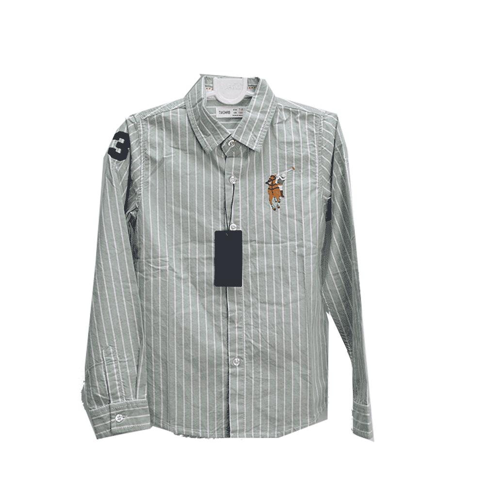 BOYS L/S CASUAL SHIRT D583 MW-20 5-6 YEAR Default Title - MamasJan KidsWear