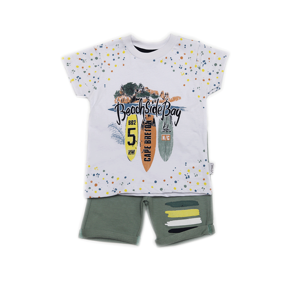 BOYS S/S 2PC KNICKER SUIT 8080 336 TUR SU-21 9-12 M Default Title - MamasJan KidsWear