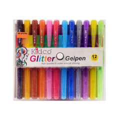 KIDCO GLITTER JELL PEN 12PC PACK A.M Default Title - MamasJan Toys