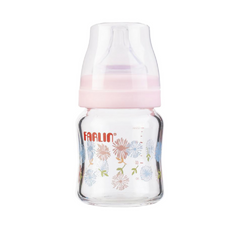 FARLIN FEEDING BOTTLE WIDE NECK GLASS 0M+ 120 ML AB-32005 G Default Title - MamasJan Grocery Nonfood