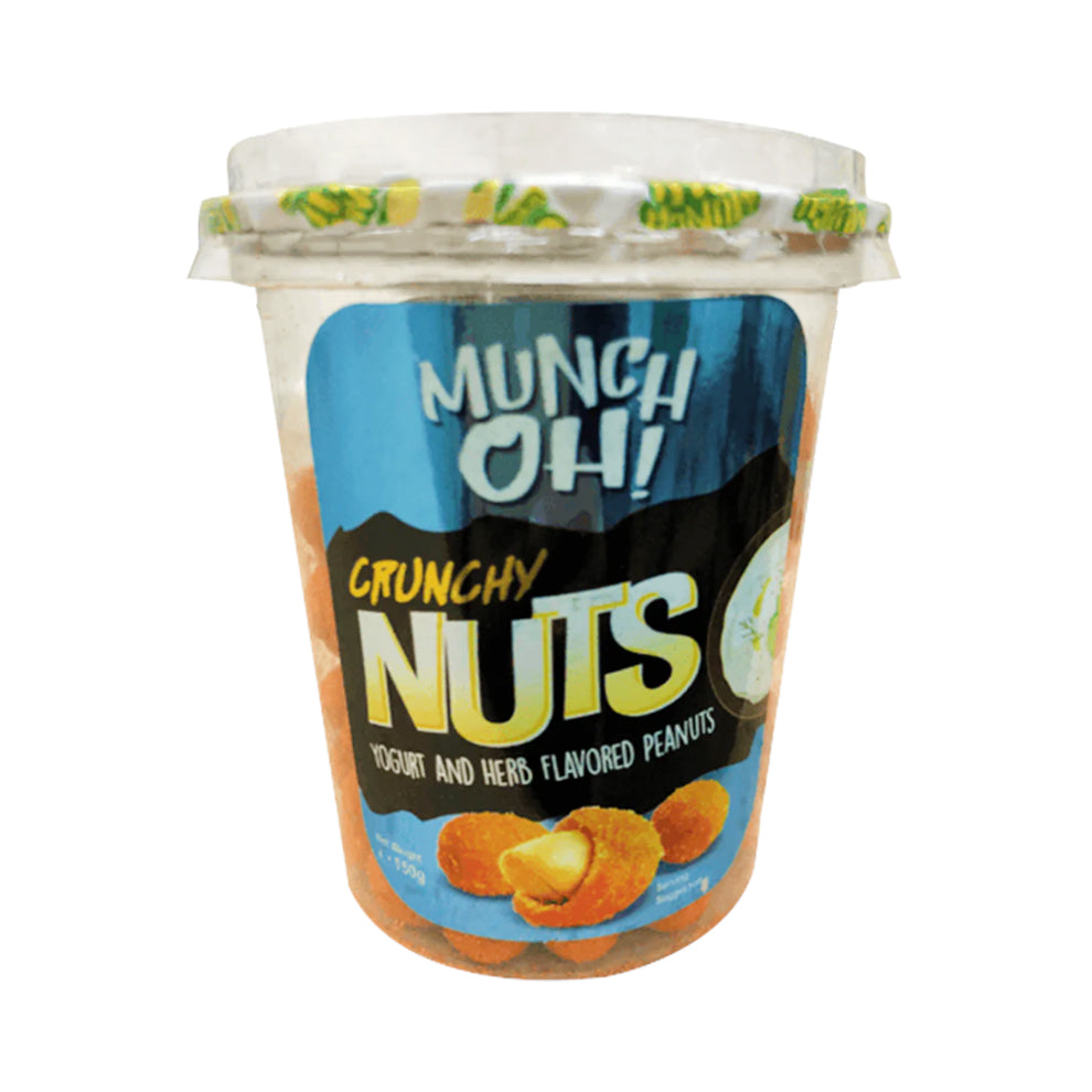 MUNCH OH CRUNCHY NUTS YOGURT AND HERB PEANUTS 150GM Default Title - MamasJan Grocery