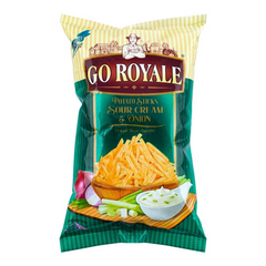 GO ROYALE POTATO STICKS SOUR CREAM & ONION 95 GM Default Title - MamasJan Grocery