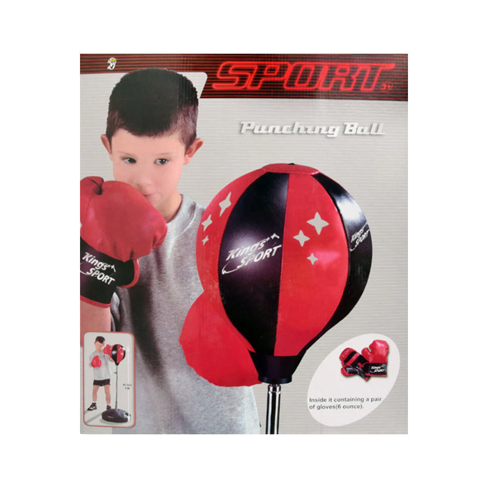 113881 KING SPORT PUNCHING BALL WITH GLOVES SET D Default Title - MamasJan Toys