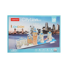 MC253H CUBICFUN 3D PUZZLE CITY LINE LONDON 107PC Default Title - MamasJan Toys