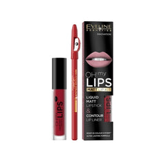 EVELINE OH MY LIPS LIQUID MATT LIPSTICK & LINER 14 CHO - MamasJan Makeup