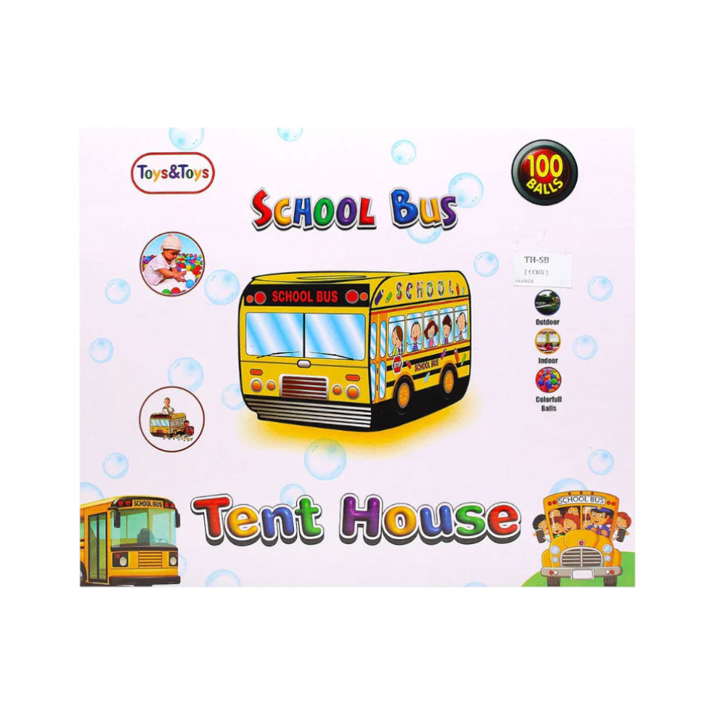 TH-SB SCHOOL BUSS TENT HOUSE 100BALLS Default Title - MamasJan Toys