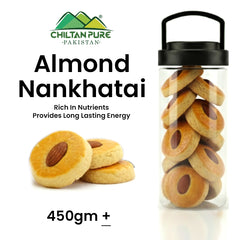 Almond Nankhatai Biscuit / Almond Nankhatai Cookies / Made With Organic Desi Butter, Bakery Biscuit