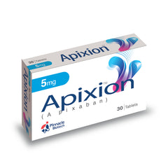 Apixion Tablets 5mg (1 Box = 3 Strips) (1 Strip = 10 Tablets)