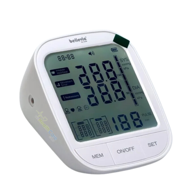 Believia Bp 60A Rechargeable Arm Type Blood Pressure Monitor - The Healthcare Shop Pakistan