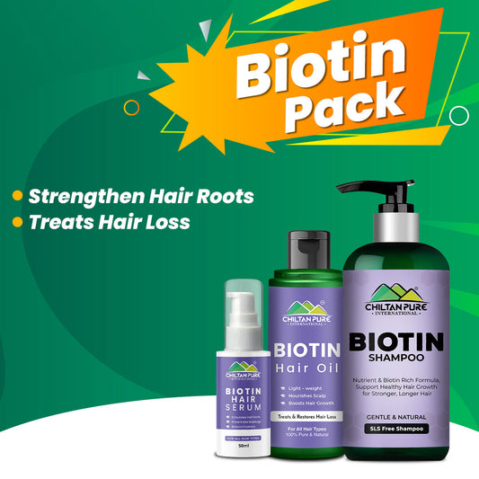Biotin Hair Range kit - Strengthen Hair Roots, Treats Hair Loss & Promotes Healthy Hair Growth,, Doctor's 👨⚕️ Recommended