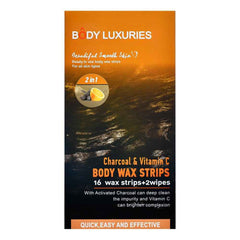 Body Luxuries Wax Strips Charcoal And Vitamin C 16S